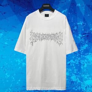 Balenciaga White Graphic T-Shirt